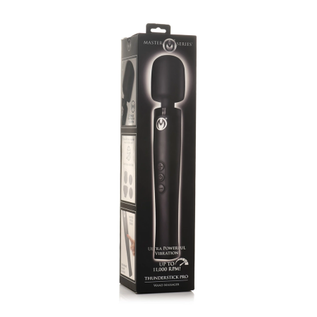 Thunderstick Pro Wand Massager Black - Flexible Neck & 5-Speed System