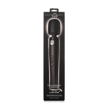 Thunderstick Pro Wand Massager Black - Flexible Neck & 5-Speed System
