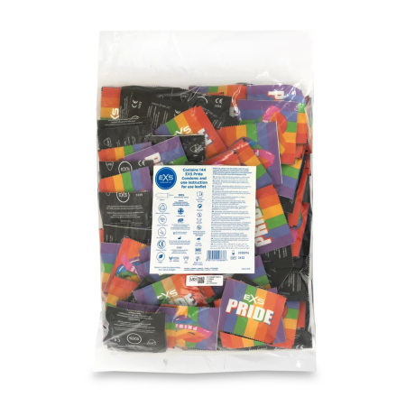 EXS Pride Edition 144-Pack Colorful Themed Regular Latex Protection