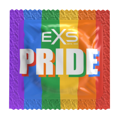 EXS Pride Edition 144-Pack Colorful Themed Regular Latex Protection