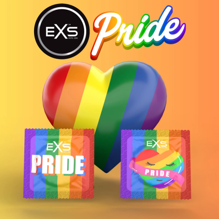 EXS Pride Edition 144-Pack Colorful Themed Regular Latex Protection