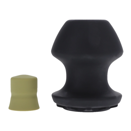 Oxballs Kum Keeper Medium Black - Silicone Plug with Removable Stopper