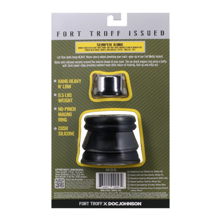 Oxballs Full Metal Jacket Black - Anatomical Silicone Ring System