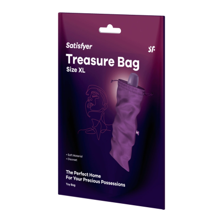 Satisfyer Treasure Bag XL Violet - Large Protective Storage Pouch