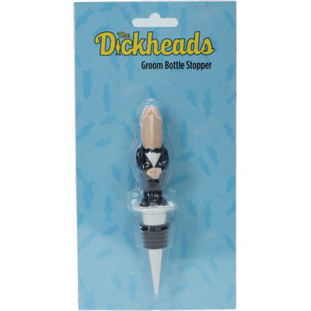 Gift Republic Groom Bottle Stopper - Elegant Party Accessory, Silver Finish