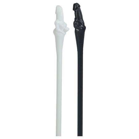 Shots Couples Straws Black & White - Party Accessory Set