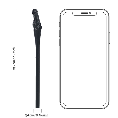 The Dickheads Groom Straws Black - Party Accessory Set 10 pcs