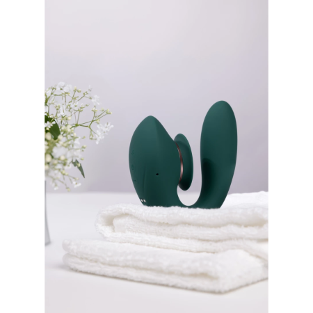 Loving Joy Twitch 3 Rechargeable Vibrator & Suction Device Forest Green