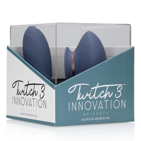 Twitch 3 Blue/Grey Rechargeable Vibrating & Suction System
