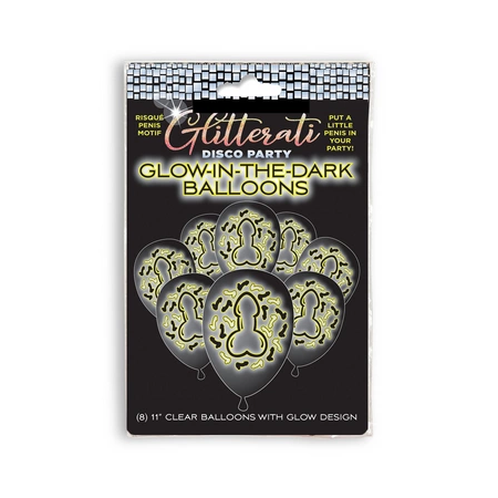 Glitterati Disco Glow Balloons 8-Pack 11-Inch Neon Effect Party Decor