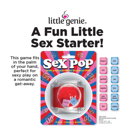 Sex Pop Intimate Dice Game - Compact Travel Edition, Multi-Action