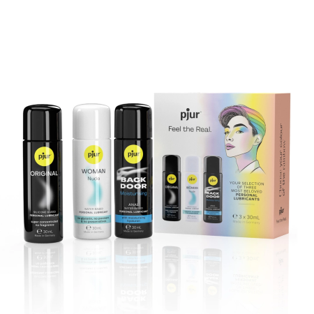 pjur Pride Box Set - 3-Pack Lubricant Collection, 3 x 30ml