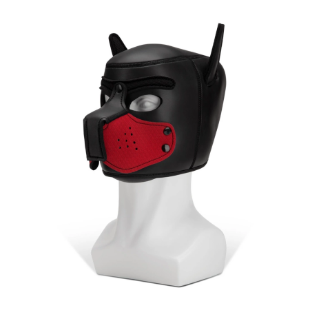 Puppy Play Neoprene Muzzle by Ouch! - Red, Adjustable, Soft Material