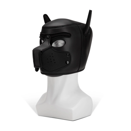 Clonezone Puppy Play Muzzle Black - Neoprene Adjustable Mask