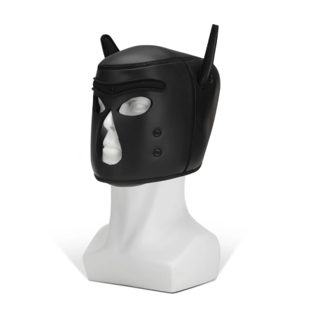 Ouch! Neoprene Canine-Themed Hood Black Adjustable Mask