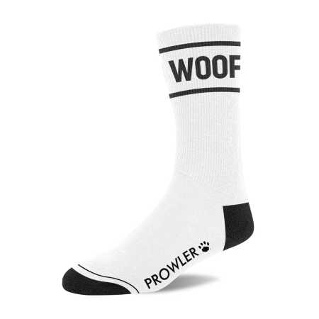 Prowler RED WOOF Socks White/Black - Durable Comfort Cotton Crew