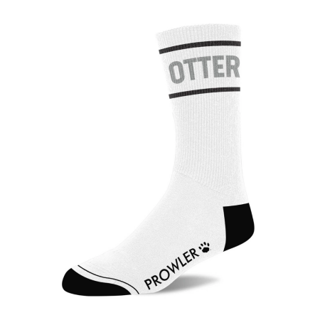 Prowler RED Otter Socks White/Grey - Classic Cotton Model, Size M/L