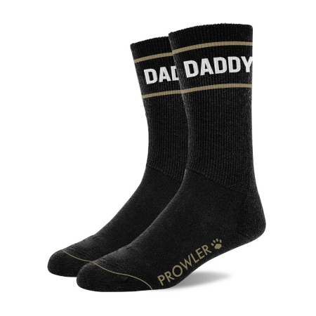 Prowler RED Daddy Socks Black/White - Cotton Comfort Unisex Crew