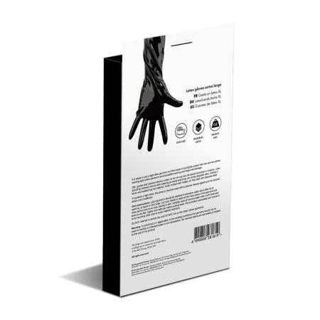 Late X Latex Gloves X-Large Black - Seamless Anatomic Fit, Durable Finish
