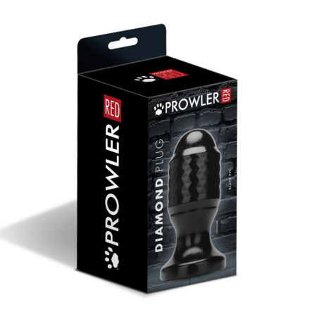 Prowler RED Diamond Plug Black - Textured Intimate Plug 10.8cm
