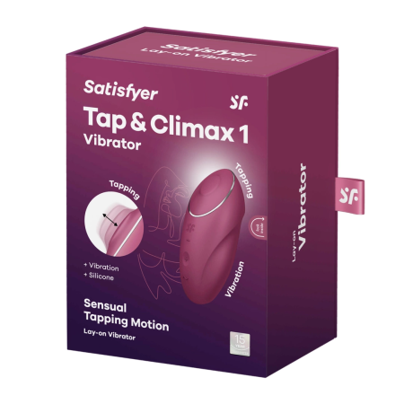 Satisfyer Tap Climax 1 Red - Lay-On Vibrator with Dual Stimulation System