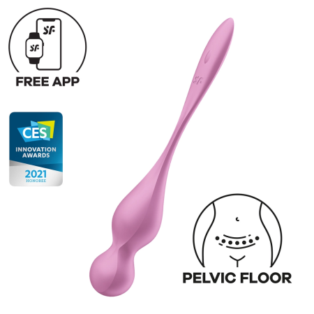 Satisfyer Love Birds 1 Pelvic Floor Trainer & App Control Pink 78.3g