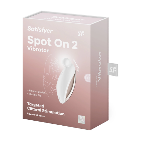 Satisfyer Spot On 2 Lay-On Vibrator White, 12 Modes, Soft Silicone