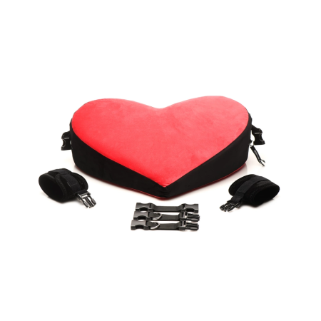 Sportsheets Bondage Love Pillow Black/Red - Ergonomic Positioning Support