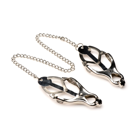 Primal Spiked Clover Adjustable Nipple Clamp Set, Nickel-Free Metal, 30cm Chain