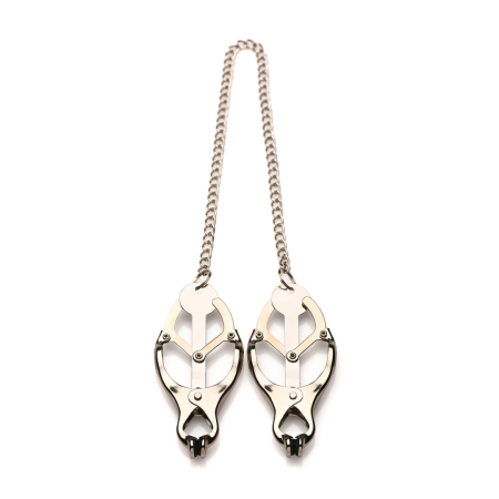 Primal Spiked Clover Adjustable Nipple Clamp Set, Nickel-Free Metal, 30cm Chain