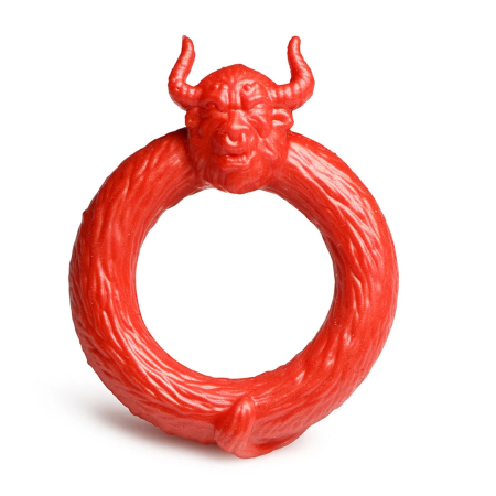XR Brands Beast Mode Silicone Ring Red - Flexible Anatomical Design