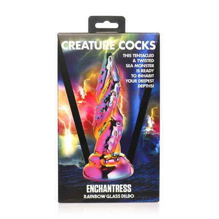 Creature Cocks Enchantress Rainbow Glass Model - Textured Artistic Design