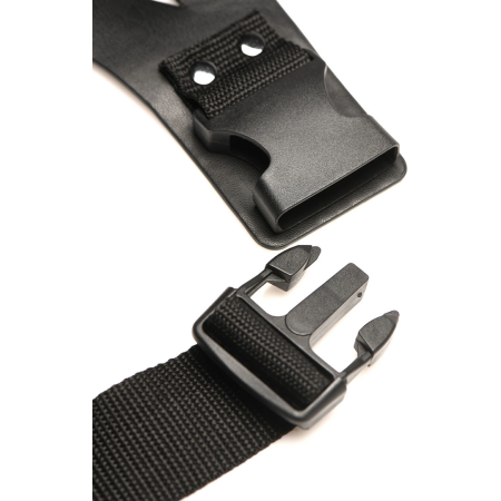XR Brands Thunder Strap Wand Thigh Harness Black Adjustable Vegan
