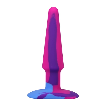 A-Play Groovy Silicone Anal Plug 12 cm Multicolor - Flexible Tapered Model