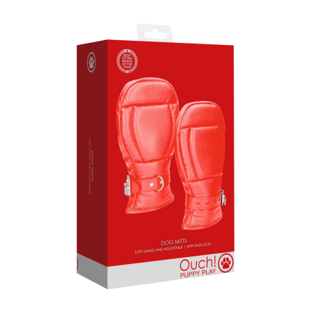 OUCH! Neoprene Adjustable Paw Gloves - Black, Universal Size