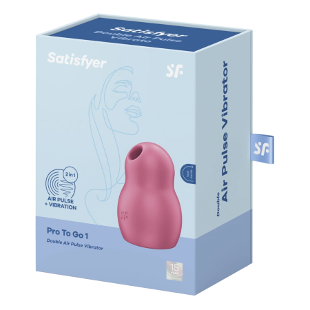 Satisfyer Pro To Go 1 Double Air Pulse Compact Silicone Model, Waterproof
