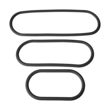 Perfect Fit XPlay Slim Wrap Silicone Ring Set 3-Pack - Adjustable Bands