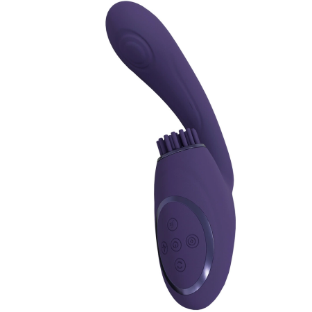 VIVE GEN Triple Motor Vibrator with Pulse Wave & Bristle System Purple