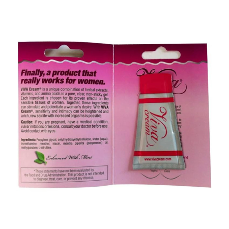 Viva Cream Intimate Gel for Women 5 ml - Mint Formula, L-Citrulline, Niacin