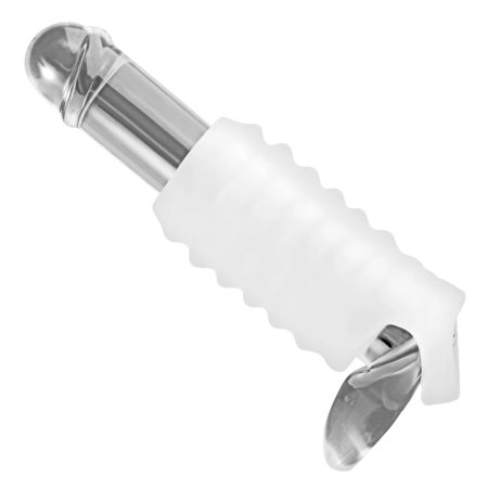 Tom of Finland Ultra Soft Ribbed Sleeve with Ball Strap, Stretchy