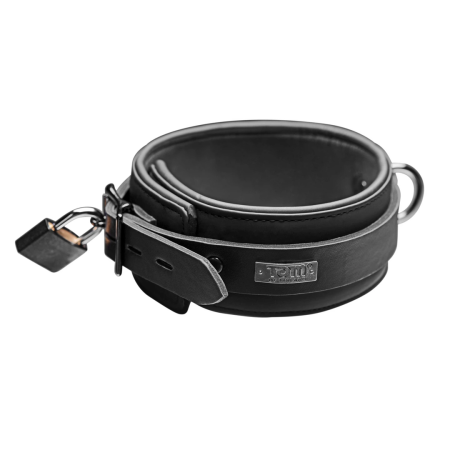 XR Brands Neoprene Adjustable Collar with Lock and Keys Black