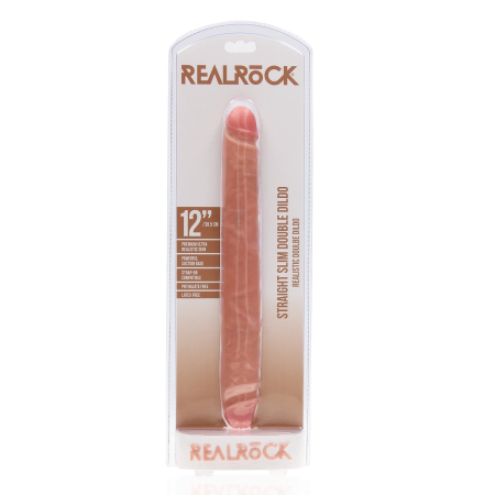RealRock Slim Double Ended Model 12" / 30.5 cm - Flesh Tone, Flexible Design