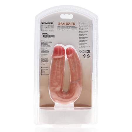 RealRock U-Shaped Dual-Ended Model 12.7 cm - Flesh Tone Silicone