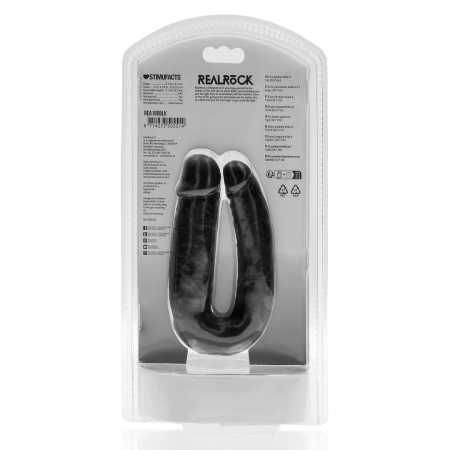 RealRock U-Shaped Intimate Duo Model 12.7 cm Black Flexible Design