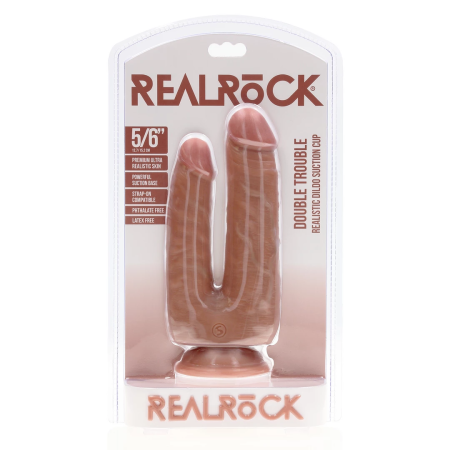 RealRock Double Trouble Intimate Model 12.7/15.2 cm Tan