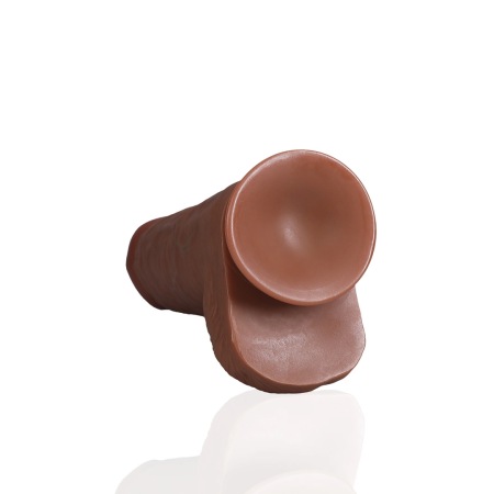 RealRock Extra Thick 10'' Tan Model with Suction Cup & Harness Base