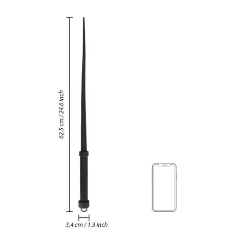 EasyToys Silicone Impact Tail Whip Black - Flexible Precision Model