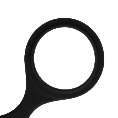 EasyToys Silicone Hand Cuffs Black - Soft Adjustable Restraint System