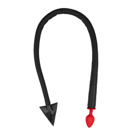 Sinner Gear Silicone Intimate Plug with Devil Tail Black 38 cm