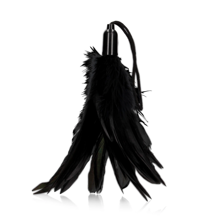 Ouch! Small Feather Tickler Black - Compact Soft Feather Accessory